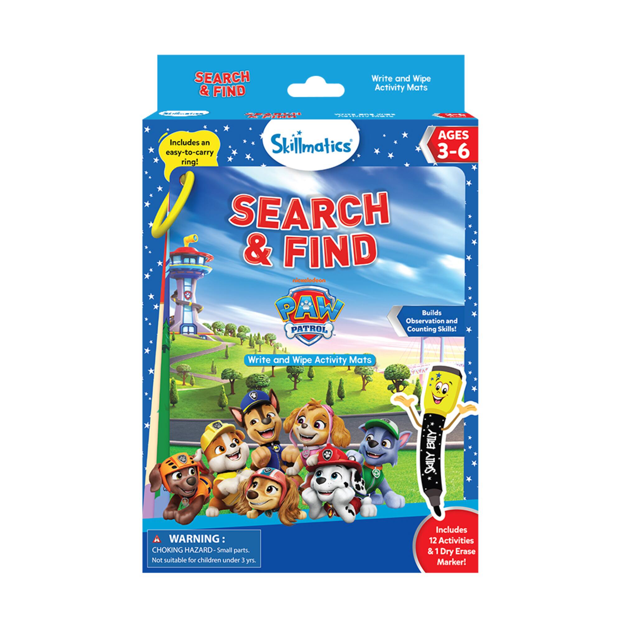 Skillmatics® Search & Find Paw Patrol Write & Wipe Activity Mats